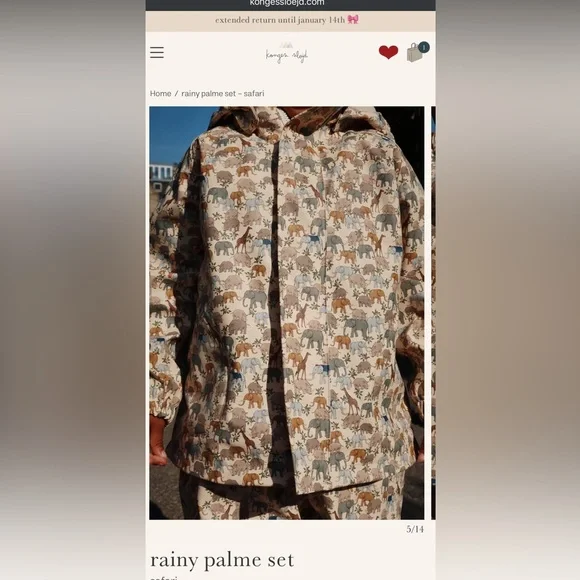 BNWT konges sløjd rainy palme set safari - Picture 3 of 8